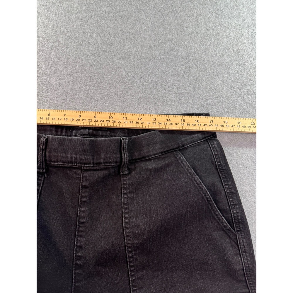 Judy Blue Washed Black Flare Jeans Pull On Patch Pocket High Rise 16W JB88651 - Picture 5 of 13